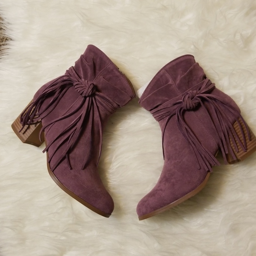 🎉Final Sale🎉 Mauve Cowboy Ankle Boot Booties - Picture 4 of 7